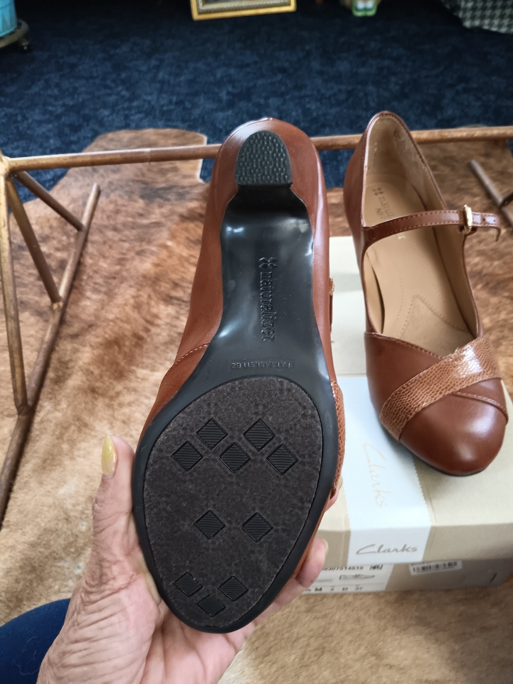 Naturalizer Women’s Brown Mary Jane Heels - Picture 2 of 5